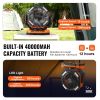 VEVOR Portable Rechargeable Fan with LED Lantern – 4 Speeds, Auto Swivel, Timer & USB for Travel, Home & Camping