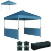 10' x 10' Pop-Up Canopy Tent - UV50+ Sun Shelter with Sidewalls & Wheeled Bag