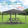 10'x10' EZ Pop Up Canopy with 4 Removable Sidewalls, Carry Bag & Weight Bags