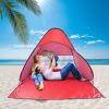 Pop-Up Beach Tent Sun Shade Shelter – Anti-UV, Waterproof with Net Window & Storage Bag for 2-3 People
