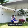 10' x 10' Pop-Up Canopy Tent - UV50+ Sun Shelter with Sidewalls & Wheeled Bag