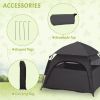 PawHut Extra Large Portable Dog Camping Tent – Green, with Carrying Bag for Beach, Backyard & Home