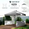 10' x 10' Pop-Up Canopy Tent - UV50+ Sun Shelter with Sidewalls & Wheeled Bag