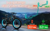 KETELES Electric Bike – 48V 23AH Dual 1000W Motors, 26"x4.0 MTB