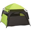 PawHut Extra Large Portable Dog Camping Tent – Green, with Carrying Bag for Beach, Backyard & Home