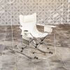Folding Rocking Camping Chairs - Portable with Headrest, Cooler & Cup Holder