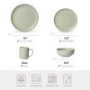 12-Piece Stoneware Dinnerware Set – Microwave & Dishwasher Safe, Non-Toxic, Stackable