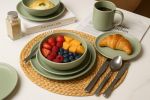 12-Piece Stoneware Dinnerware Set – Microwave & Dishwasher Safe, Non-Toxic, Stackable
