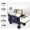 Whitsunday Collapsible Double Decker Wagon with Tailgate and All-Terrain Wheels