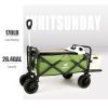 Whitsunday Folding Outdoor Wagon Cart – 8″ Fat Wheels with Brake & Tailgate