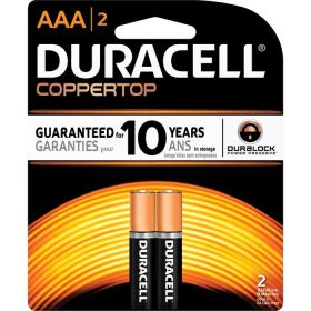 DURACELL COPPERTOP BATTERIES (Pack: 2, Size: AAA)