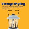 LUXPRO Retro Filament LED Lantern – Vintage Battery-Powered Camping Lantern with Adjustable Warm & Bright White Light