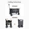 Whitsunday Moko Compact Folding Wagon Cart with Aluminum Table Plate