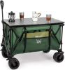 Whitsunday Moko Large Folding Wagon Cart with Aluminum Table Plate