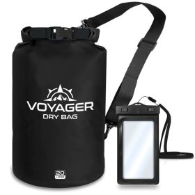 Voyager Waterproof Dry Bag (Color: Black, Size: 20 Liters)