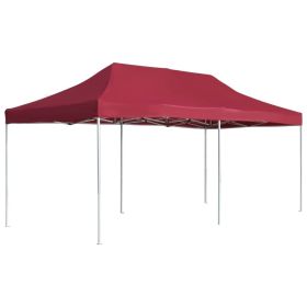 Professional Folding Party Tent Aluminum (Color: Red, Size: 19.7' x 9.8')