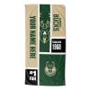 OFFICIAL NBA Color Block Personalized Beach Towel