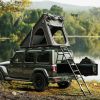 Trustmade Triangle Aluminum Black Hard Shell Grey Rooftop Tent