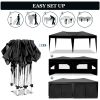 10'x20' EZ Pop Up Canopy with 6 Removable Sidewalls, Carry Bag & Weight Bags
