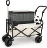 Whitsunday Folding Wagon 8" Heavy Duty Wheels with Push Bar (Standard Size PLUS)