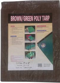 REVERSIBLE POLY TARP (Color: Brown/Green, Size: 6'x 8')