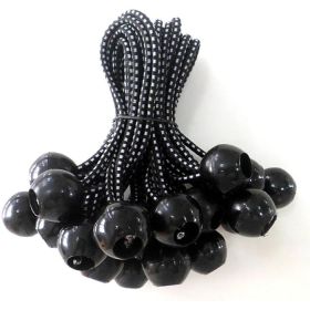 BLACK BALL BUNGEE - 25PK (Size: 6")