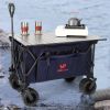 Whitsunday Moko Compact Plus Outdoor Camping & Garden Folding Wagon Cart with Table Plate