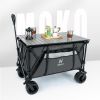 Whitsunday Moko Large Folding Wagon Cart with Aluminum Table Plate