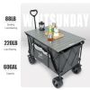 Whitsunday Moko Large Folding Wagon Cart with Aluminum Table Plate