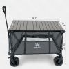 Whitsunday Moko Large Folding Wagon Cart with Aluminum Table Plate