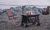 Whitsunday Moko Compact Folding Wagon Cart with Aluminum Table Plate