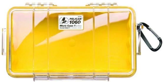 Pelican Micro Case Series – Watertight Protection (1010–1060) (Color: Yellow/Clear, Item: 1060)