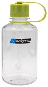 Nalgene 16 & 32 Fl Oz Plastic Narrow Mouth Water Bottle (Color: Clear, Size: 16oz)
