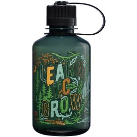Nalgene 16 & 32 Fl Oz Plastic Narrow Mouth Water Bottle (Color: Jade Learn 2 Grow, Size: 16oz)