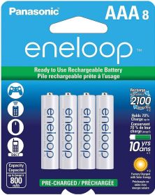 Panasonic eneloop AA & AAA Rechargeable Batteries – 2000 mAh Ni-MH (Pack: 8, Size: AAA)