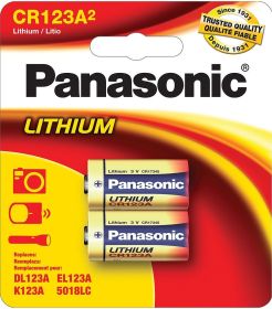 Panasonic CR123 Lithium Batteries – 3V High-Performance Power (Pack: 2)