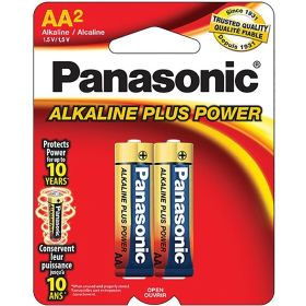 Panasonic Alkaline Batteries (Pack: 2, Size: AA)