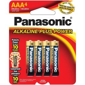Panasonic Alkaline Batteries (Pack: 4, Size: AAA)