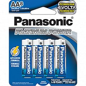 Panasonic Platinum Power Batteries (Pack: 8, Size: AA)