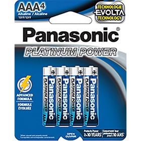 Panasonic Platinum Power Batteries (Pack: 4, Size: AAA)