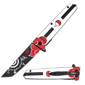 Day Zero Survival 9" Anime Katana Style Spring Assisted Folding Pocket Knife – Multiple Designs (Design: Sasuke Kusanagi Grass)