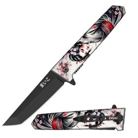 Day Zero Survival 9" Anime Katana Style Spring Assisted Folding Pocket Knife – Multiple Designs (Design: Katana)
