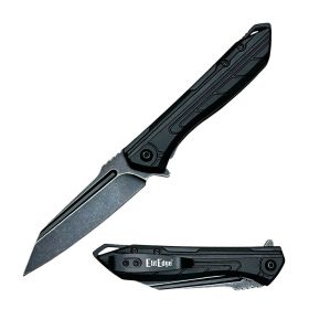 7.75" Tactical Spring Assisted Wharncliffe Blade Pocket Knife - 2 Color Selection (Color: Black)
