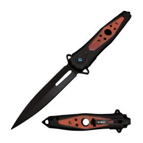 Day Zero Survival Needle Blade Spring Assisted EDC Tactical Folding Pocket Knife – Multiple Handle Styles (Design: Wood Handle)