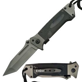 8.5" Heavy Duty Tactical Tanto Spring Assisted Knife Collection – G10 Handle Series (Color: Verdant Black)