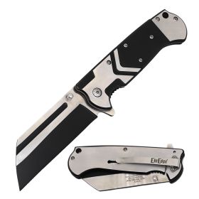 Day Zero Survival Cleaver Razor Spring Assisted Folding Pocket Knife – Multiple Handle Styles (Color: G10 Handle)
