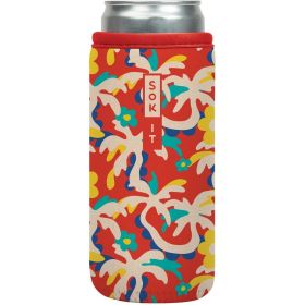 12 Oz Can Sok Sleeve for Beer & Soda Insulated Neoprene Cover (Color: Tropical Tangle, Style: Slim)