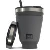 16 Oz Collapsible Tumbler with Lid & Straw