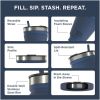 16 Oz Collapsible Tumbler with Lid & Straw