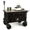 Whitsunday Moko Compact Plus Outdoor Camping & Garden Folding Wagon Cart with Table Plate
